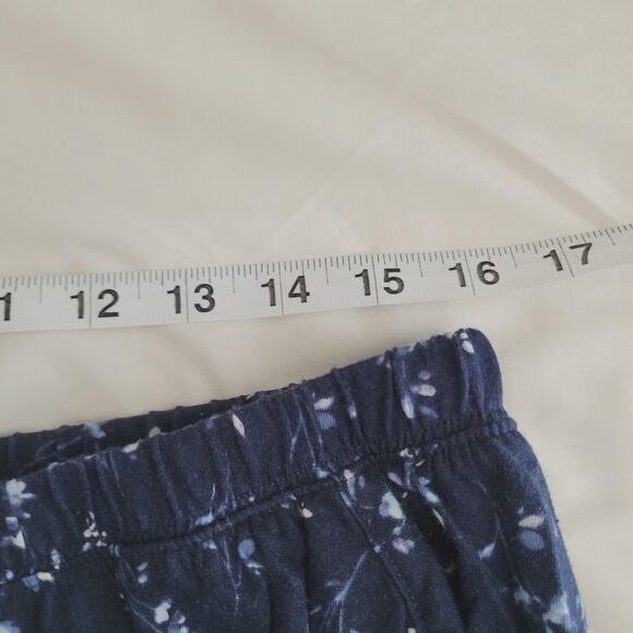 Croft & Barrow Pajama Set Womens Large Navy Blue Floral Extra Soft 2 Piece New - Picture 15 of 16